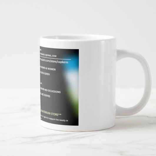 Pas uw eigen Afbeelding aan Extra Grote Beker (Rechts)