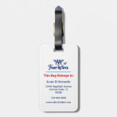 Pas uw eigen Bagagelabel aan als de Logo van de Wo (Achterkant verticaal)