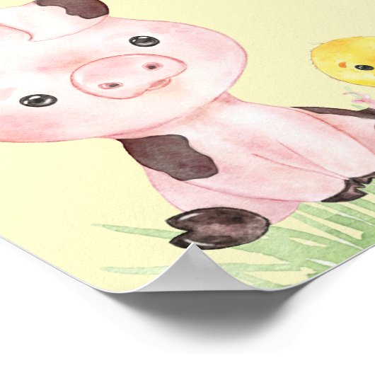 Pas uw eigen Boerderij thema verjaardagsfeestteken Poster (Hoek)