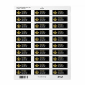 Pas uw eigen, Fleur-de-lis adresetiket aan Etiket (Full Sheet)