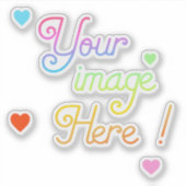 Pas uw eigen heldere vinylsticker aan! sticker (Voorkant)