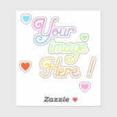 Pas uw eigen heldere vinylsticker aan! sticker (Vel)