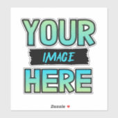 Pas uw eigen heldere vinylsticker aan! sticker (Vel)