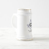 Pas uw eigen Masonic Stein Glass aan Bierpul (Voorkant links)