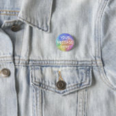 Pas uw eigen regenboogwaterverf aan ronde button 3,2 cm (In situ)