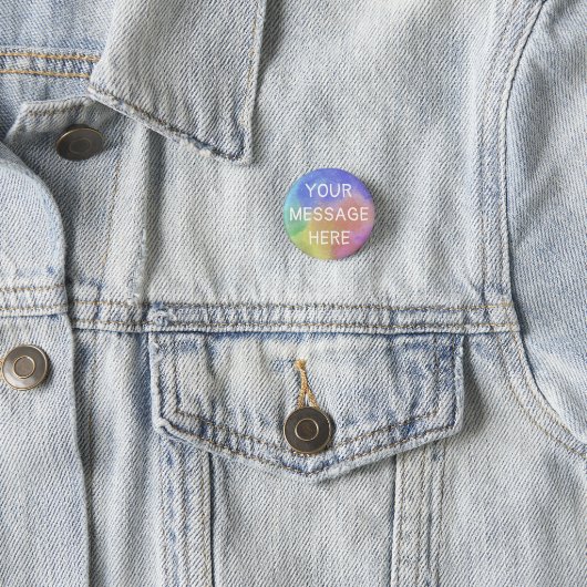 Pas uw eigen regenboogwaterverf aan ronde button 3,2 cm (In situ)