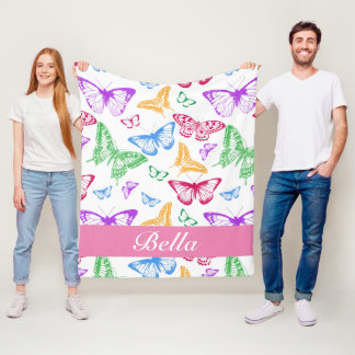 Pas uw eigen vlinderpatroon aan fleece deken