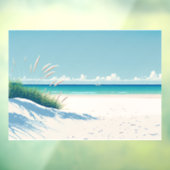 Pas uw eigen witte Zee strand aan met Sunny Sky Raamsticker (Vel 3)