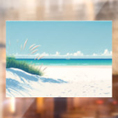 Pas uw eigen witte Zee strand aan met Sunny Sky Raamsticker (Vel 2)