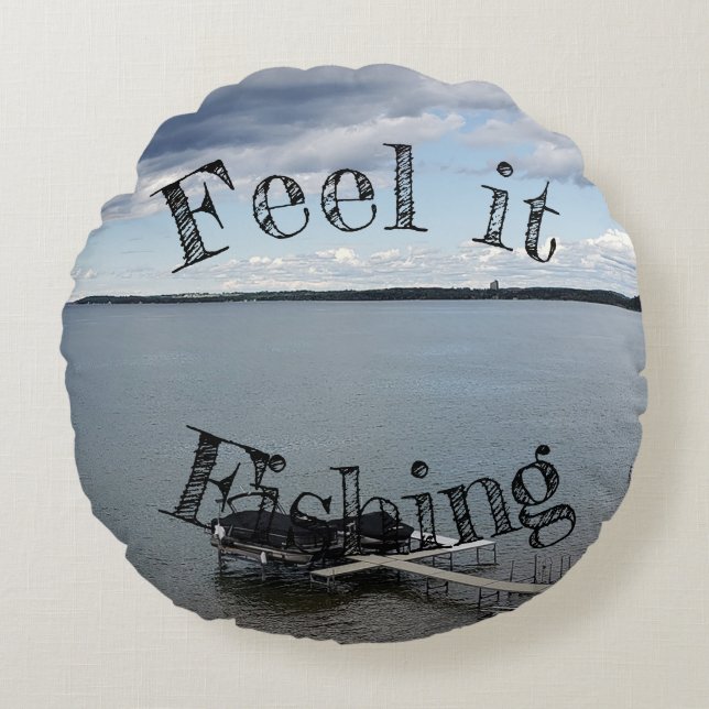 Pas uw gepersonaliseerde kussen aan voor de visser (Voorkant)