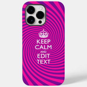 Pas uw "Keep Calm"- en "Gift Hot Pink"-twist aan Case-Mate iPhone 14 Pro Max Hoesje