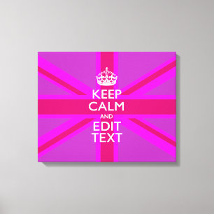 Pas Uw Levenskalm aan geef Tekst op Roze Unie J ui Canvas Afdruk