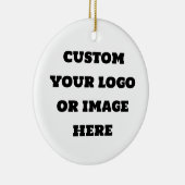 Pas uw logo of afbeelding aan keramisch ornament (Rechts)