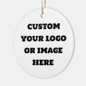 Pas uw logo of afbeelding aan keramisch ornament (Links)