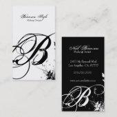 pas uw monogram aan visitekaartje (Voorkant / Achterkant)