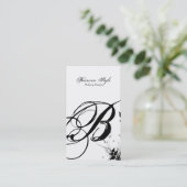 pas uw monogram aan visitekaartje (Staand voorkant)