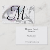 pas uw monogram aan visitekaartje (Voorkant / Achterkant)