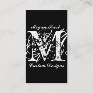 pas uw monogram aan visitekaartje
