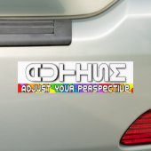 Pas uw perspectief aan bumpersticker (Op auto)