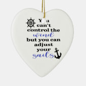 PAS UW SAILS ANCHOR AAN EN WAAR KERAMISCH ORNAMENT (Rechts)