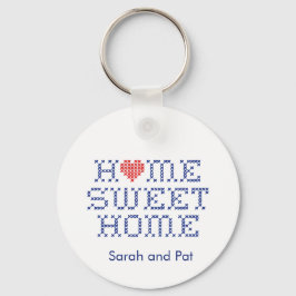 Pas uw thuis Sweet Home aan Sleutelhanger