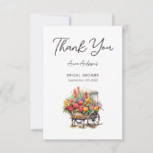 Pas Van De Markt Bruiloft Feest Dank Je Kaart (Voorkant)