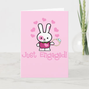 Pas Verloving Cute Bunny Met Ring! Aankondiging