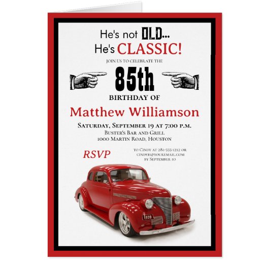 Pas vieux, classique Coupe rouge 85e anniversaire  (Devant)