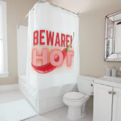 Pas warm op douchegordijn (In situ)