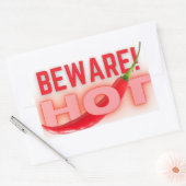 Pas warm op rechthoekige sticker (Envelop)