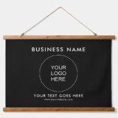 Pas zakelijke Logo tekst QR code Sjabloon Hangend Wandkleed (Voorkant)