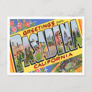 Pasadena, California  Big Letters Briefkaart