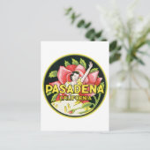 Pasadena California Luggage Label Briefkaart (Staand voorkant)