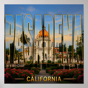 Pasadena Californië Zuid-Californië Reizen Poster