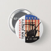Pasadena Tea Party Ronde Button 5,7 Cm (Voorkant /achterkant)