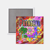 Pasadena Tropical Friends Magnet Magneet (Voorkant / Achterkant)