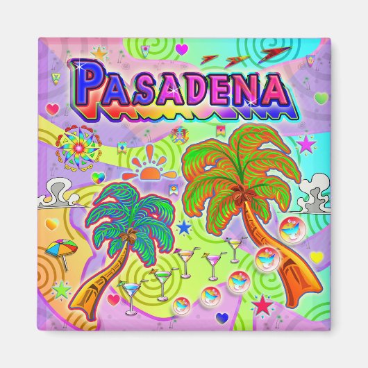 Pasadena Vacation Target Magnet Magneet (Voorkant)