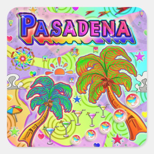 Pasadena Vacation Target Sticker (Voorkant)