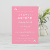 Pasaster Brunch Bunny | Uitnodiging voor paasparti (Staand voorkant)