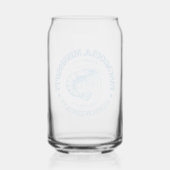 Pascagoula (garnalen) blikvorm glas (Achterkant)