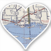 Pascagoula MS Map Sticker (Voorkant)