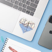 Pascagoula MS Map Sticker (Laptop met iPhone)