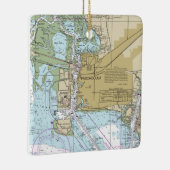 Pascagoula MS Nautical Chart Keramisch Ornament (Rechts)