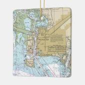 Pascagoula MS Nautical Chart Keramisch Ornament (Links)