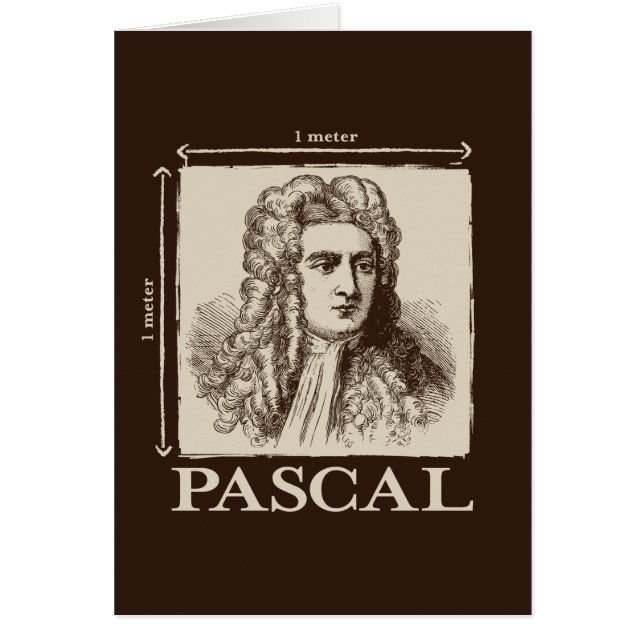 Pascal = 1 newton per vierkante meter wiskunde gra (Voorkant)