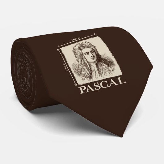 Pascal = 1 newton per vierkante meter wiskunde gra stropdas (Opgerold)