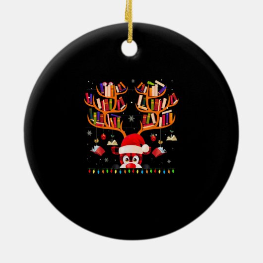 Pascal Light Book Lover Librarian Library Rein Keramisch Ornament (Achterkant)