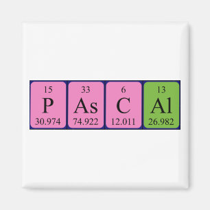 Pascal periodieke table name magnet magneet