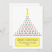 Pascal's driehoek feestdagenkaart (Voorkant / Achterkant)