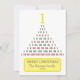 Pascal's driehoek feestdagenkaart